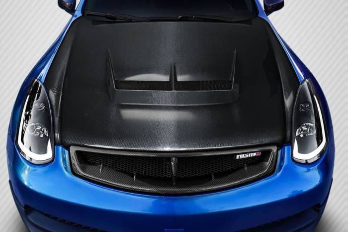 Infiniti G35 2DR Carbon Creations Type J Hood - 1 Piece - 103126
