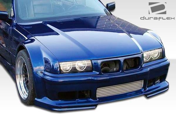 BMW 3 Series 2DR Duraflex GT500 Wide Body Front Fenders - 2 Piece - 105338 thumbnail 6