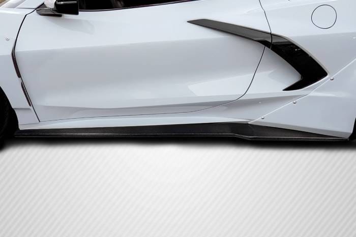 Chevy Corvette Gran Veloce Carbon Fiber Wide Side Skirts Body Kit 117915 thumbnail 2