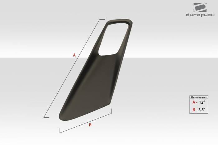 Universal Black Series Look Duraflex Hood Duct Scoop 112445 thumbnail 3