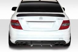 Mercedes C63 Super Fin Duraflex Rear Bumper Diffuser Body Kit 114366