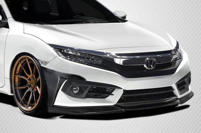 Honda Civic Yoka Carbon Fiber Front Bumper Lip Body Kit 117945 thumbnail 2