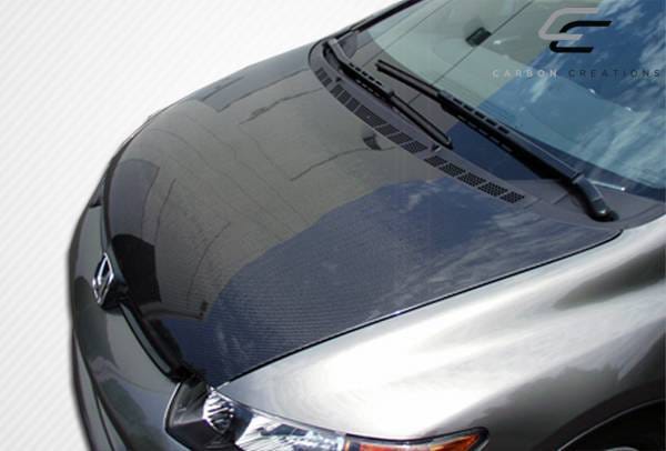 Honda Civic 4DR Carbon Creations OEM Hood - 1 Piece - 104107 thumbnail 3
