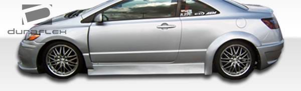 Honda Civic 2DR Duraflex Hot Wheels Wide Body Rear Fender Flares - 2 Piece - 100679 thumbnail 4