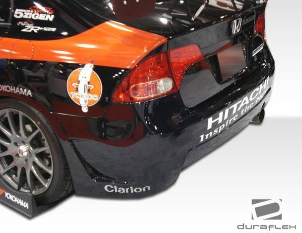 Honda Civic 4DR Duraflex B-2 Rear Bumper Cover - 1 Piece - 103520 thumbnail 3