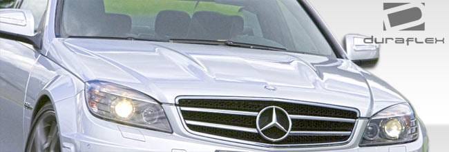 Mercedes-Benz C Class Duraflex C63 Look Hood - 1 Piece - 107193 thumbnail 2