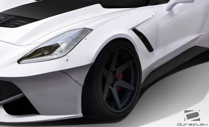 Chevrolet Corvette Duraflex Gran Veloce Wide Body Front Fender Flares- 2 Piece - 112431 thumbnail 2