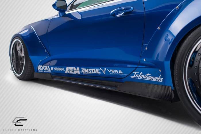 Chevrolet Camaro Grid Carbon Creations Side Skirts Body Kit 113053 thumbnail 3