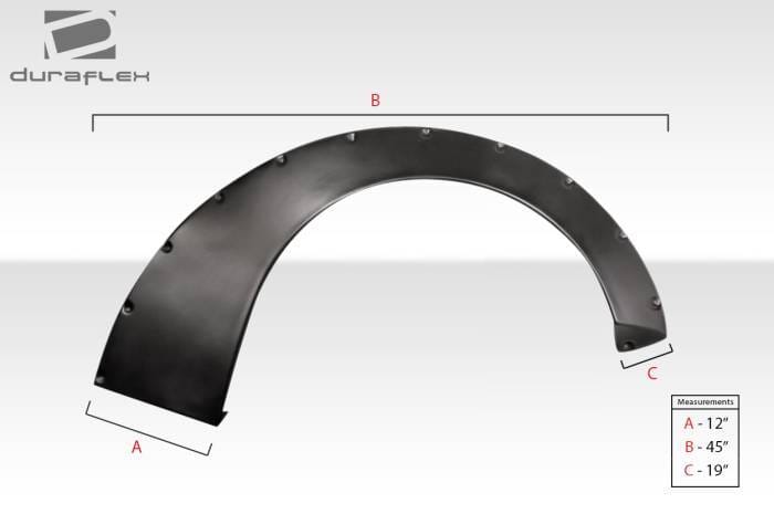 Universal Duraflex Slider 4.7" Fender Flares 114548 thumbnail 3