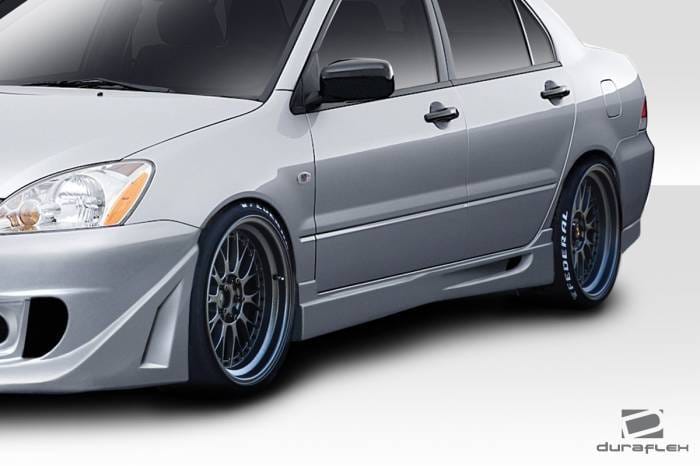 Mitsubishi Lancer Trackstars Duraflex Side Skirts Body Kit 114665 thumbnail 2