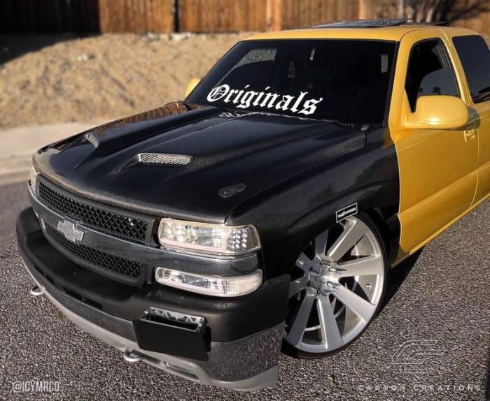 Chevrolet Silverado Dual Ram Air Carbon Fiber Body Kit- Hood 115434 thumbnail 3