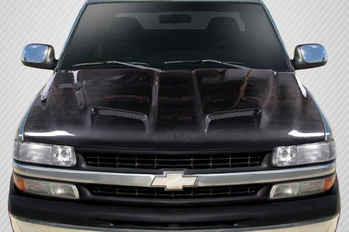 Chevrolet Silverado Dual Ram Air Carbon Fiber Body Kit- Hood 115434 thumbnail 4