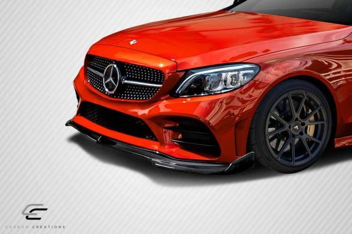 Mercedes C Class Fortune Carbon Fiber Front Bumper Lip Body Kit 114375 thumbnail 2