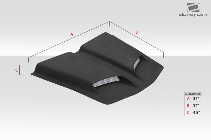 Universal WS6 V2 Look Duraflex Cowl Hood Scoop 114557 thumbnail 3