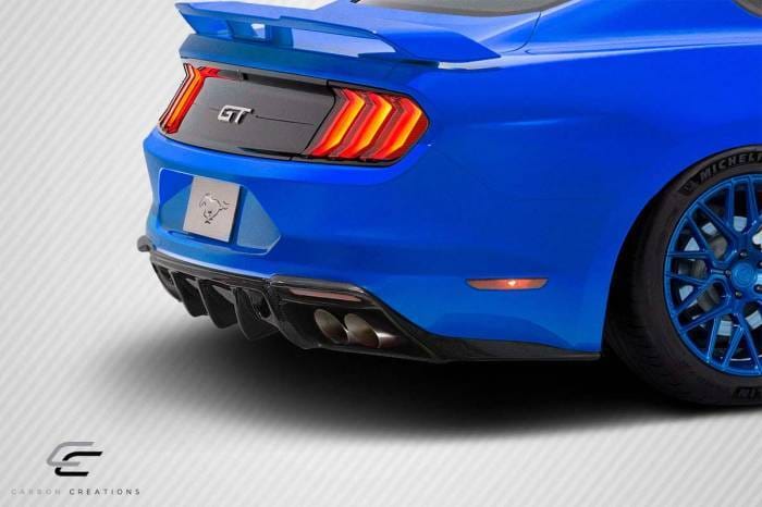Ford Mustang Grid Carbon Fiber Rear Bumper Diffuser Body Kit 115006 thumbnail 2