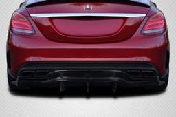 Mercedes C Class Weaver Carbon Fiber Rear Bumper Diffuser Body Kit 118172