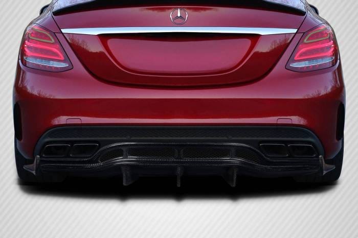 Mercedes C Class Weaver Carbon Fiber Rear Bumper Diffuser Body Kit 118172