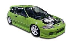 Honda Civic 2DR Duraflex Buddy Side Skirts Rocker Panels - 2 Piece - 101097