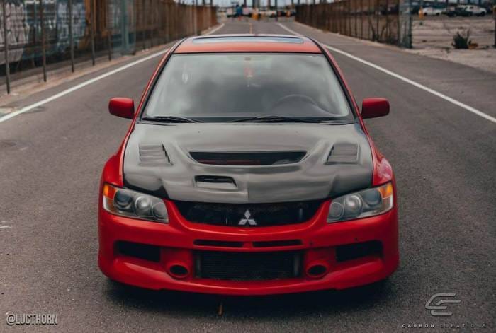 Mitsubishi Lancer Carbon Creations C-1 Hood - 1 Piece - 103203 thumbnail 2