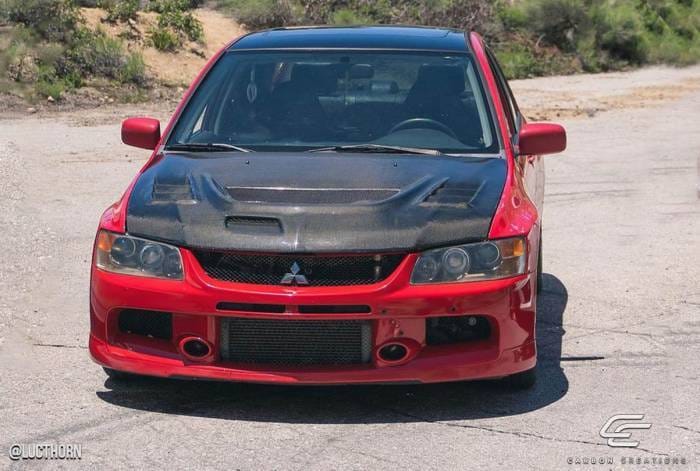 Mitsubishi Lancer Carbon Creations C-1 Hood - 1 Piece - 103203 thumbnail 3