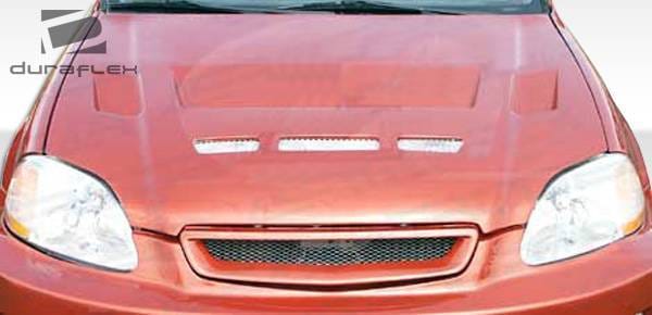 Honda Civic Duraflex Predator Hood - 1 Piece - 105540 thumbnail 2