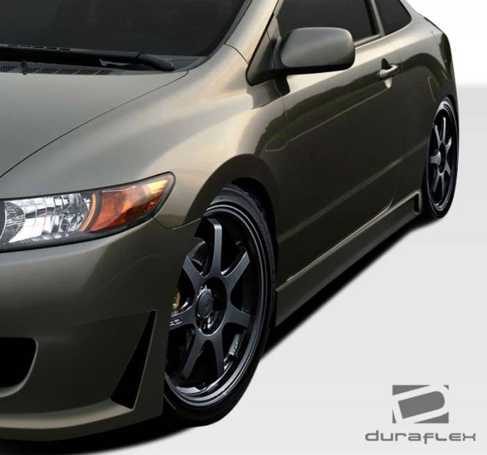 Honda Civic 2DR Duraflex B-2 Side Skirts Rocker Panels - 2 Piece - 106856 thumbnail 2