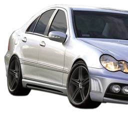 Mercedes-Benz C Class Duraflex W-1 Side Skirts Rocker Panels - 2 Piece - 107135