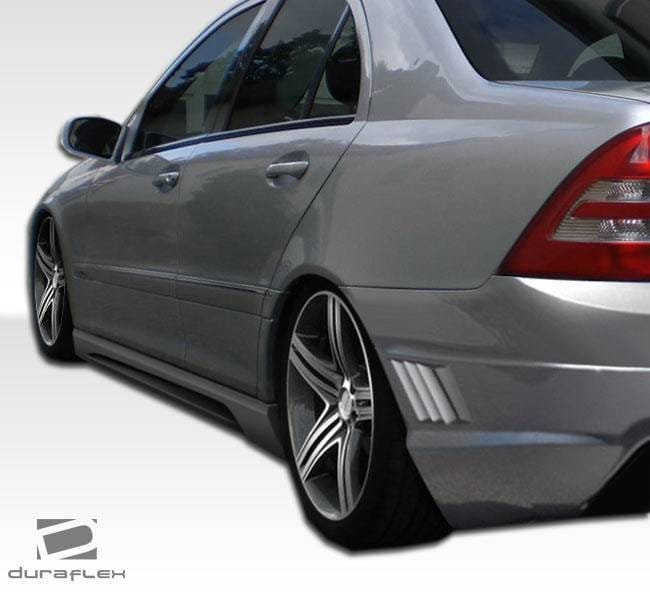 Mercedes-Benz C Class Duraflex W-1 Side Skirts Rocker Panels - 2 Piece - 107135 thumbnail 2