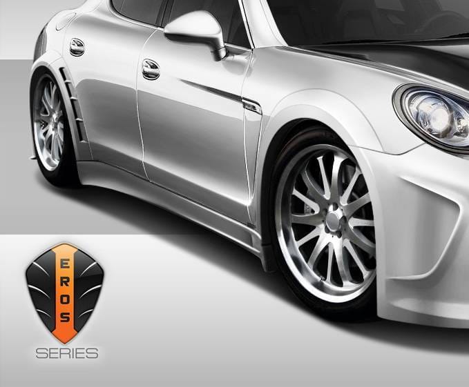 Porsche Panamera Duraflex Eros Version 4 Wide Body Side Skirts Rocker Panels - 2 Piece - 108289 thumbnail 3