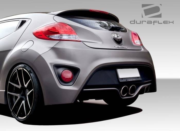 Hyundai Veloster Duraflex Turbo Look Rear Bumper Cover - 1 Piece - 108847 thumbnail 2