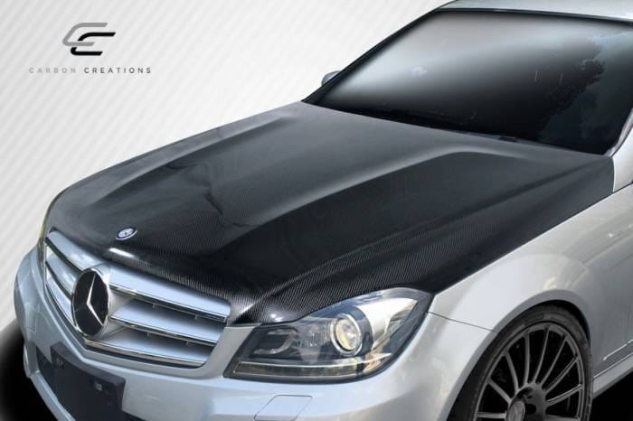 Mercedes C Class C63 Look DriTech Carbon Fiber Body Kit- Hood 112987 thumbnail 2