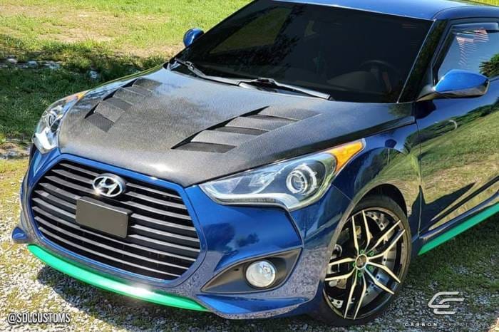 Hyundai Veloster AM-S DriTech Carbon Fiber Body Kit- Hood 112952 thumbnail 2