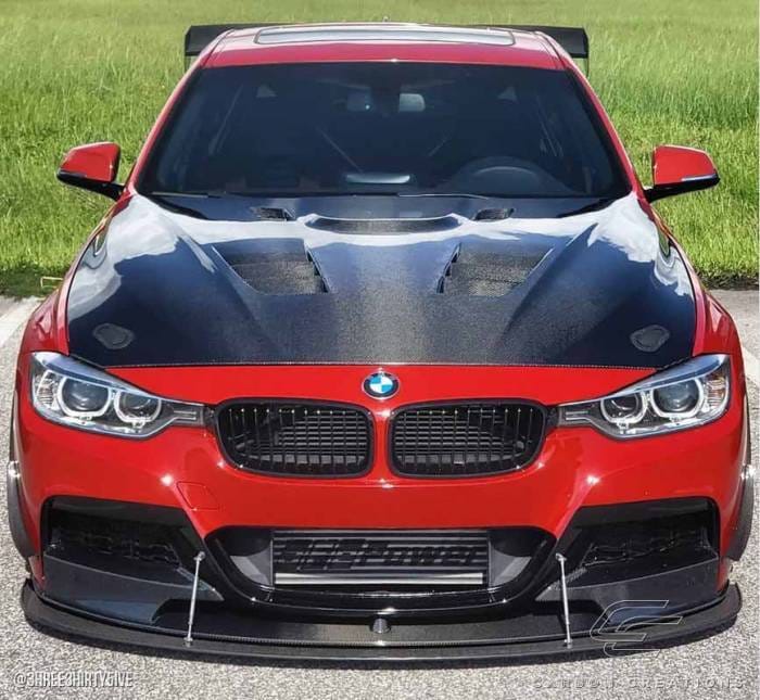 BMW 3 Series 4DR Eros Version 1 DriTech Carbon Fiber Body Kit- Hood 113172 thumbnail 2