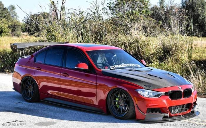 BMW 3 Series 4DR Eros Version 1 DriTech Carbon Fiber Body Kit- Hood 113172 thumbnail 5