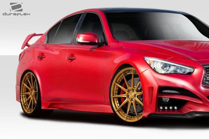 Fits Infiniti Q50 Impulse Duraflex Side Skirts Body Kit 113537 thumbnail 2