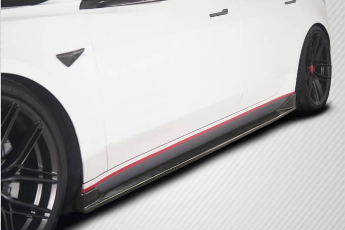 Tesla Model 3 GT Concept Carbon Fiber Side Skirts Body Kit!!! 115470