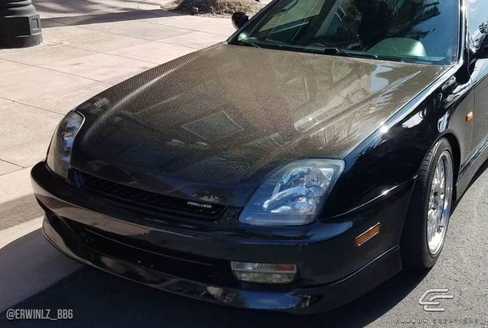 Honda Prelude Carbon Creations OEM Hood - 1 Piece - 101908 thumbnail 2