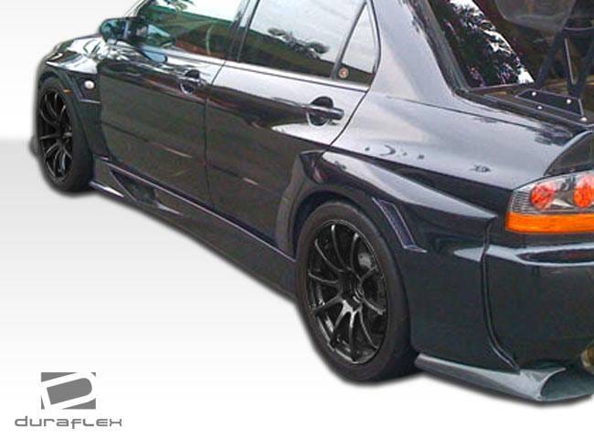 Mitsubishi Lancer Duraflex VT-X Wide Body Side Skirts Rocker Panels - 2 Piece - 107213 thumbnail 2