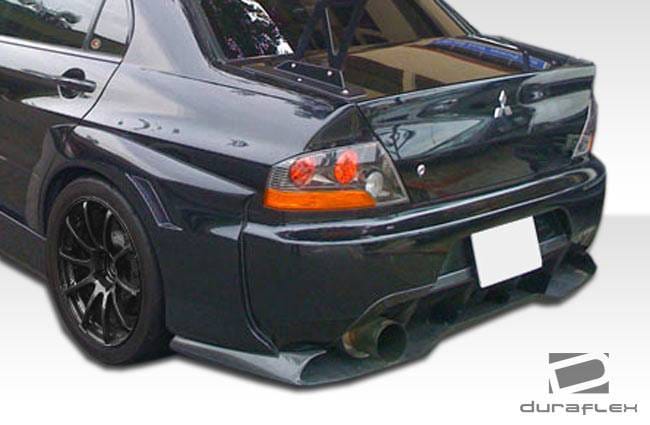 Mitsubishi Lancer Duraflex VT-X Wide Body Rear Lip Under Spoiler Air Dam with Diffuser - 2 Piece - 107214 thumbnail 2