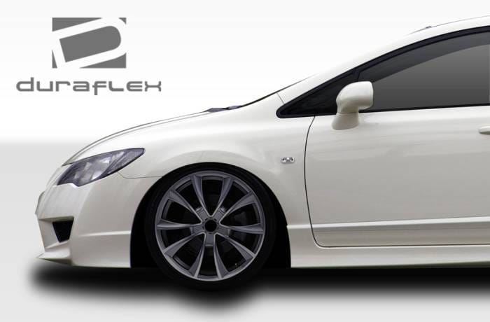 Honda Civic 4DR Duraflex JDM Type R Conversion Fenders - 2 Piece - 107741 thumbnail 2
