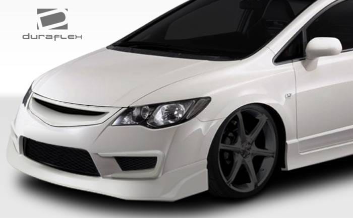 Honda Civic 4DR Duraflex JDM Type JS Type R Conversion Front Lip Under Spoiler Air Dam - 1 Piece - 107742 thumbnail 2