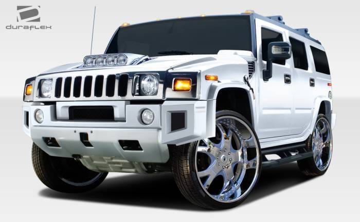 Hummer H2 Duraflex BR-N Front Add On Bumper Extensions - 2 Piece - 107745 thumbnail 2