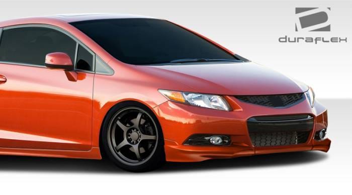 Honda Civic 2DR Duraflex H-Sport Front Add On Bumper Extensions - 2 Piece - 107951 thumbnail 6