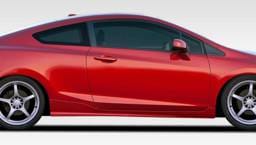 Honda Civic 2DR Duraflex H-Sport Side Skirts Rocker Panels - 2 Piece - 107952