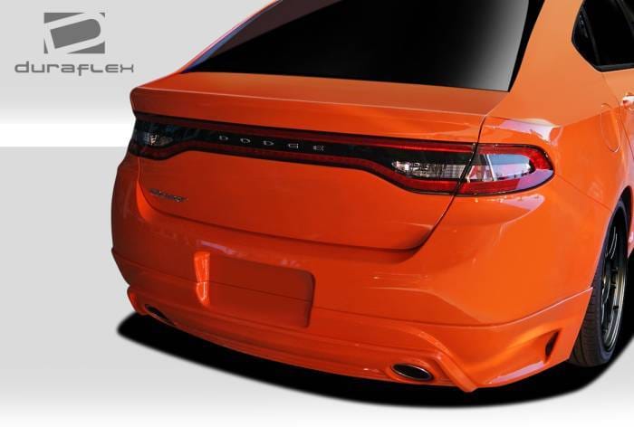 Dodge Dart Duraflex Racer Rear Lip Under Spoiler Air Dam - Dual Exhast - 1 Piece - 109331 thumbnail 2