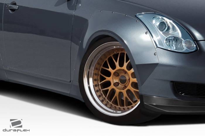 Infiniti G Coupe 2DR Circuit Duraflex 75MM Fender Flare Caps 113039 thumbnail 2