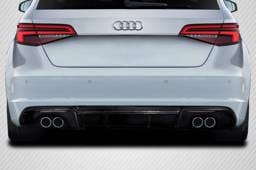 Audi A3 HB RS3 Look Carbon Fiber Rear Bumper Diffuser Body Kit 115673