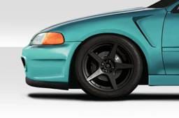 Honda Civic 2DR & 3DR Duraflex F-1 Fenders - 2 Piece - 101124