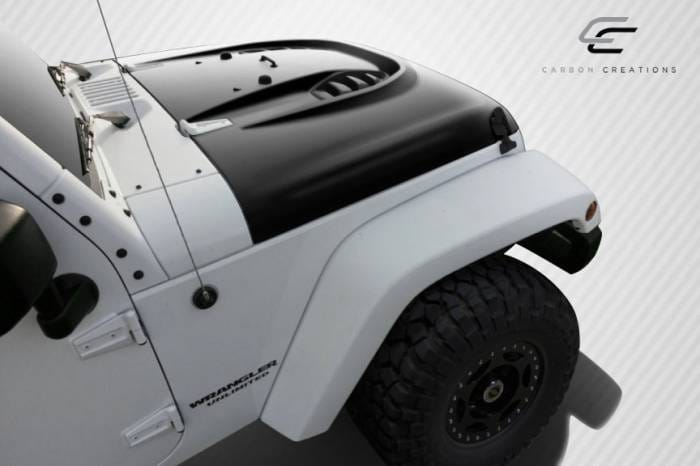 Jeep Wrangler Carbon Creations Power Dome Hood - 1 Piece - 109921 thumbnail 2