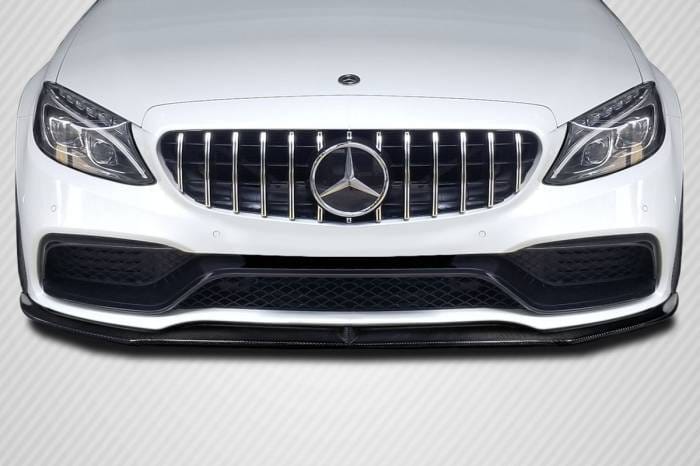 Mercedes C Class Power Carbon Fiber Front Bumper Lip Body Kit 117155